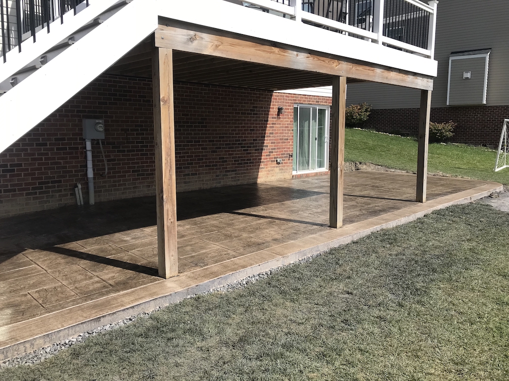 Patio brown stamped 1