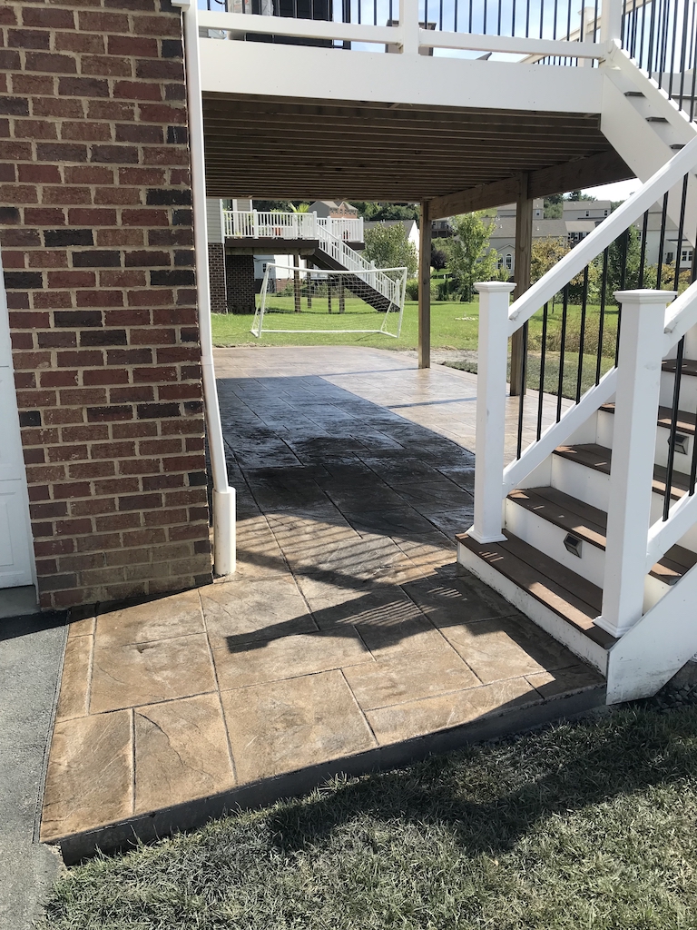Patio brown stamped 3