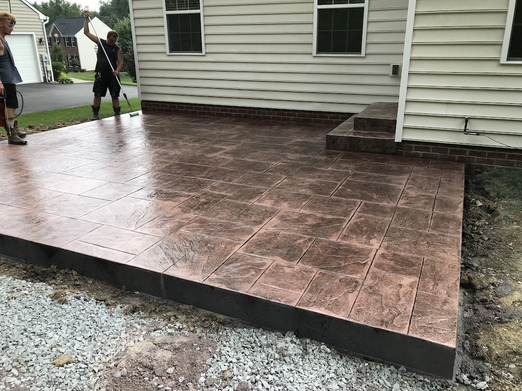 Patio stamped brown 1