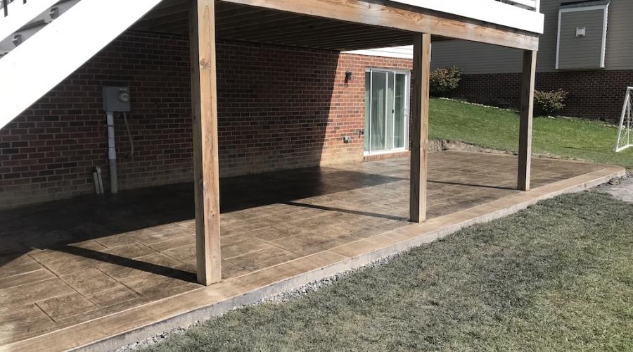 Patio brown stamped 1