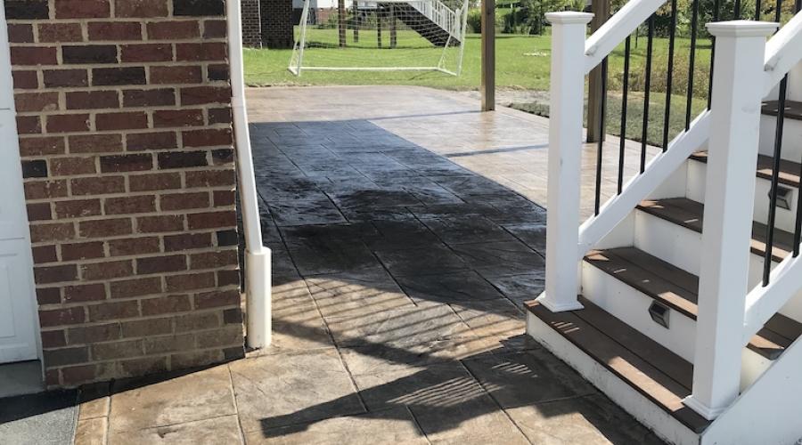 Patio brown stamped 3