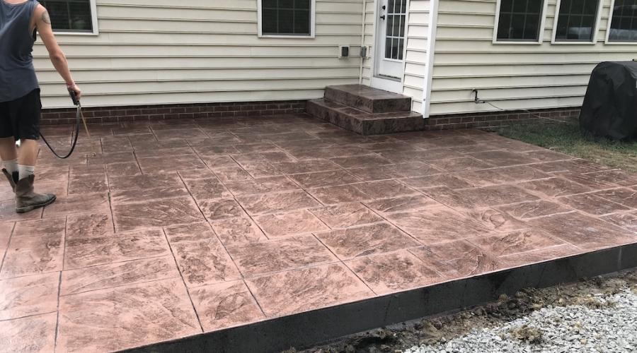 Patio stamped brown 2
