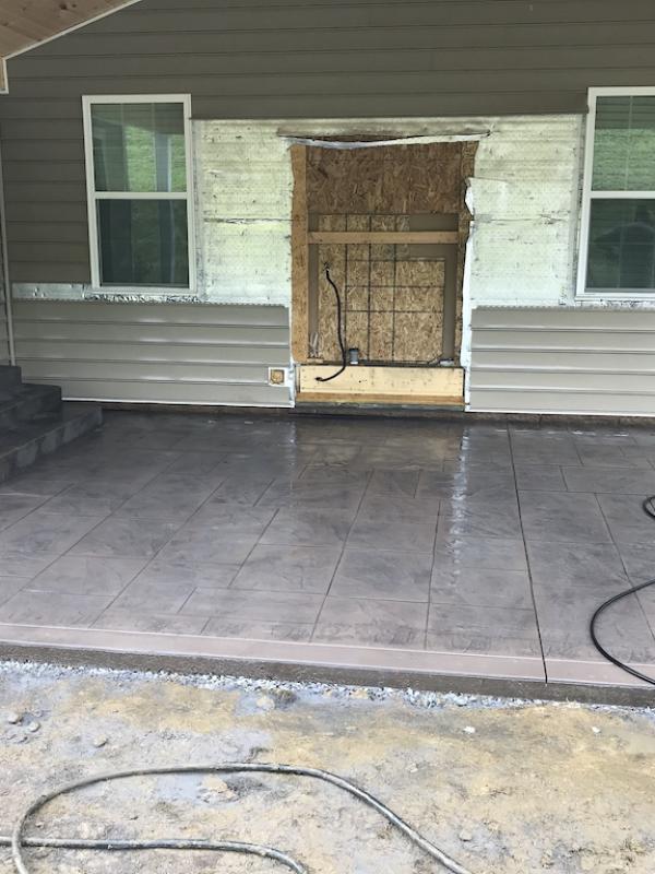 Patio stamped taupe color 1